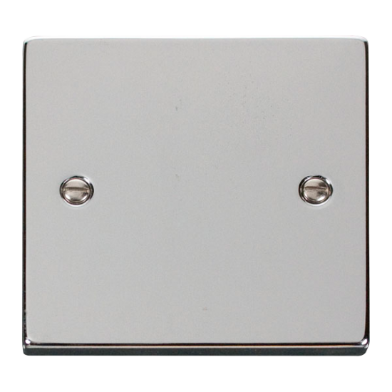 Scolmore Click Deco VPCH060 1 Gang Blank Plate Polished Chrome