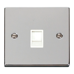 VPCH115WH Deco Single RJ11 Socket  (Ireland/USA) -