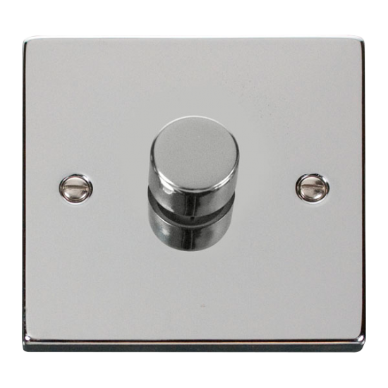Scolmore Click Deco VPCH140 1 Gang 2 Way 400Va Dimmer Switch Polished Chrome