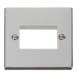 VPCH403WH Deco 1 Gang Plate Triple Aperture - Whit