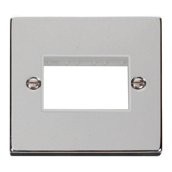 VPCH403WH Deco 1 Gang Plate Triple Aperture - Whit