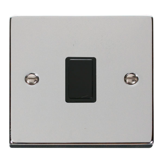 Scolmore Click Deco VPCH622BK Polished Chrome Black Inserts