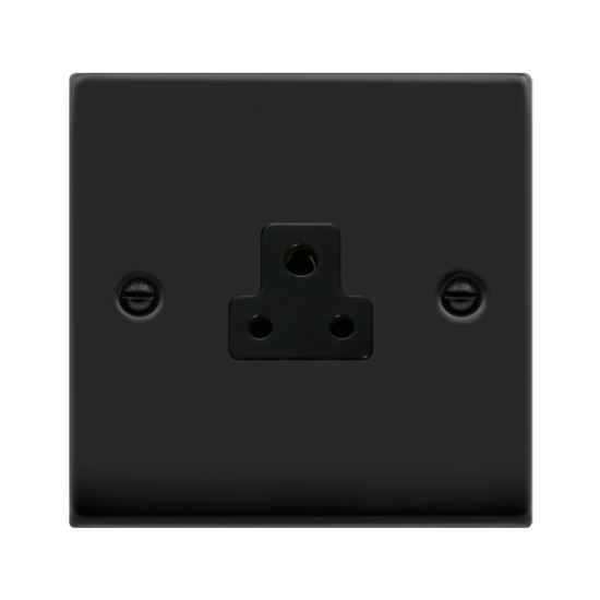 VPMB039BK Deco VP MATT BLACK 1G 2A ROUND PIN SCKET