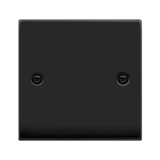 VPMB060 Deco VP MATT BLACK 1 GANG BLANK PLATE