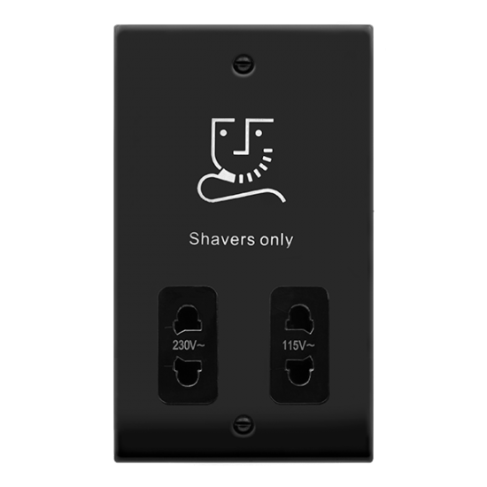 VPMB100BK Deco VP MATT BLACK DUAL VOLT SHAVER SOCK