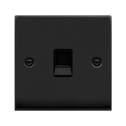 VPMB115BK Deco VP MATT BLACK SINGL RJ11 TELEPHONE