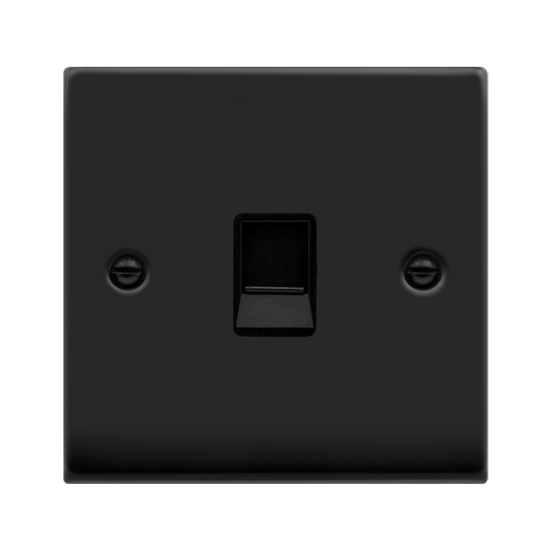 VPMB115BK Deco VP MATT BLACK SINGL RJ11 TELEPHONE