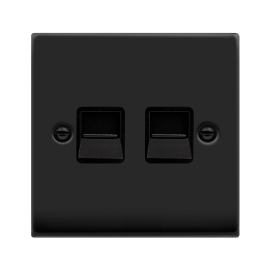 VPMB121BK Deco VP MATT BLACK TWIN TEL.BK