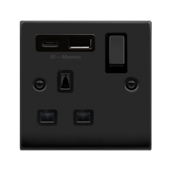 VPMB585BK Deco DECO 'INGOT' 13A 1  GANG  SWITCHED