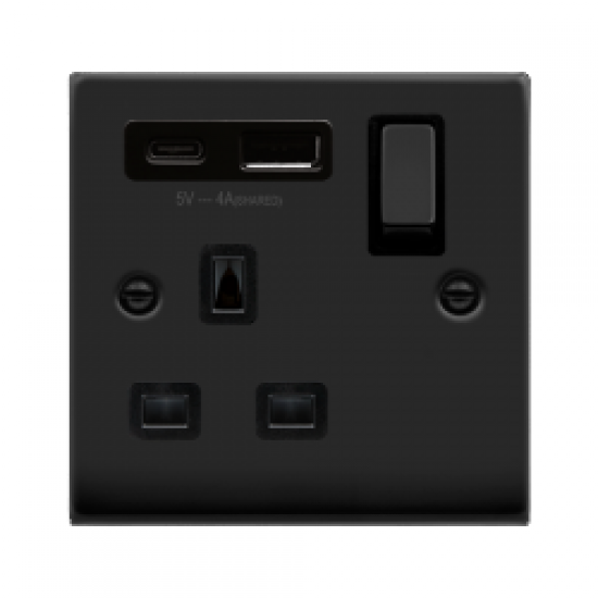 VPMB585BK Deco DECO 'INGOT' 13A 1  GANG  SWITCHED