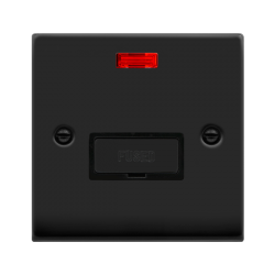 VPMB753BK Deco INGOT 13A SPUR W/O FLEX OUTLET+NEON