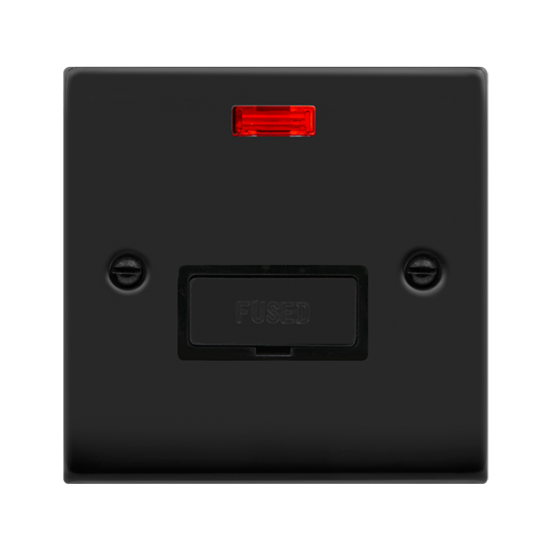 VPMB753BK Deco INGOT 13A SPUR W/O FLEX OUTLET+NEON