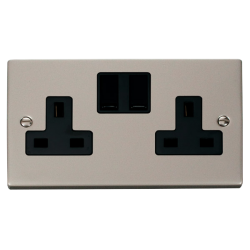 VPPN036BK Deco 2 Gang 13A DP Switched Socket Outle