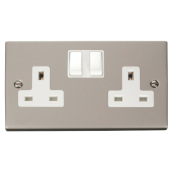VPPN036WH Deco 2 Gang 13A DP Switched Socket Outle