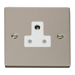 VPPN038WH Deco 5A Round Pin Socket Outlet - White