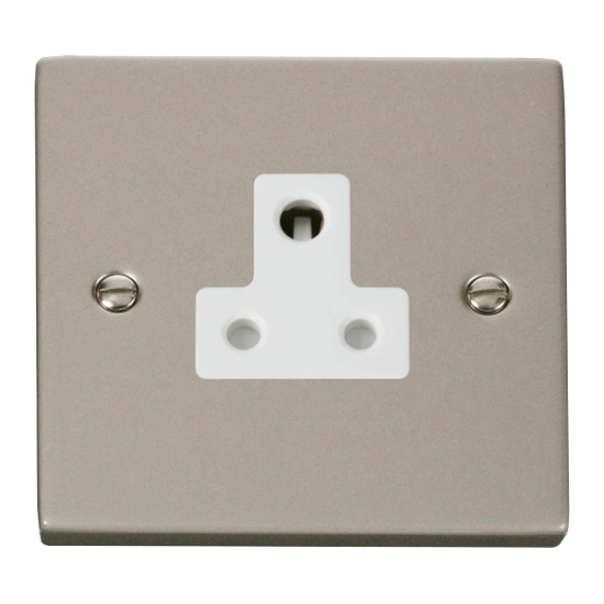 VPPN038WH Deco 5A Round Pin Socket Outlet - White
