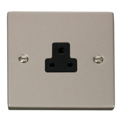 VPPN039BK Deco 2A Round Pin Socket Outlet - Black