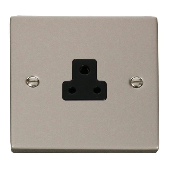 VPPN039BK Deco 2A Round Pin Socket Outlet - Black
