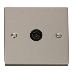 VPPN065BK Deco Single Coaxial Socket Outlet - Blac