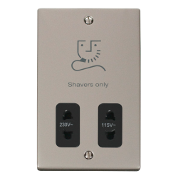 VPPN100BK Deco Dual Voltage Shaver Socket Outlet 1