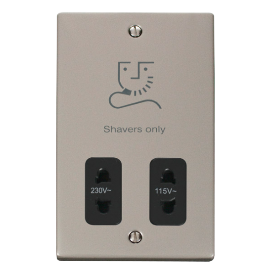 VPPN100BK Deco Dual Voltage Shaver Socket Outlet 1