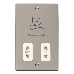 VPPN100WH Deco Dual Voltage Shaver Socket Outlet 1