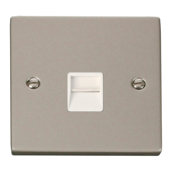 VPPN120WH Deco Single Telephone Socket Outlet Mast