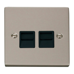 VPPN126BK Deco Twin Telephone Socket Outlet Second