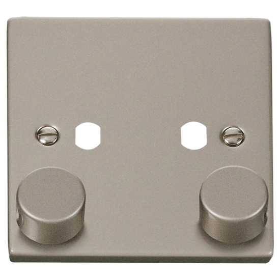 VPPN152PL Deco VPPN 2 GANG DOUBLE DIMMER PLATE & K