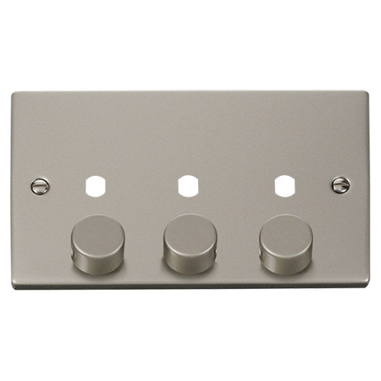 VPPN153PL Deco VPPN 3 GANG DOUBLE DIMMER PLATE & K