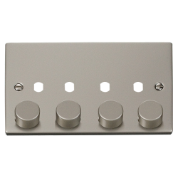 VPPN154PL Deco VPPN 4 GANG DOUBLE DIMMER PLATE & K
