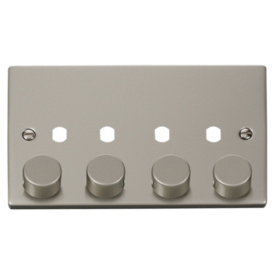VPPN154PL Deco VPPN 4 GANG DOUBLE DIMMER PLATE & K