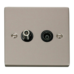 VPPN157BK Deco 1 Gang Satellite & Isolated Coaxial