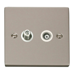 VPPN157WH Deco 1 Gang Satellite & Isolated Coaxial