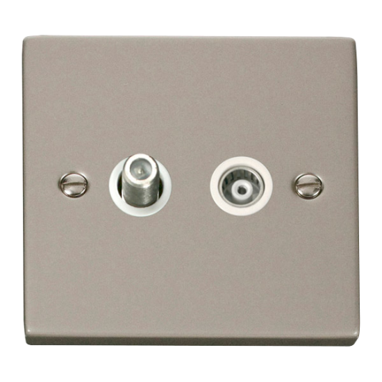 VPPN157WH Deco 1 Gang Satellite & Isolated Coaxial
