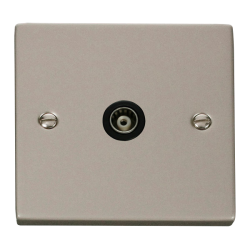 VPPN158BK Deco Single Isolated Coaxial Socket Outl