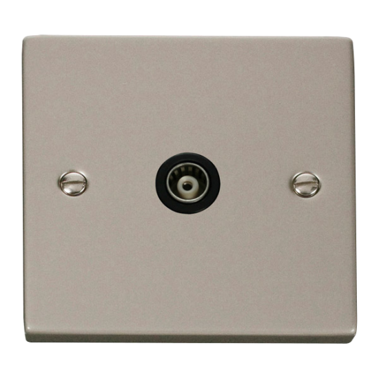 VPPN158BK Deco Single Isolated Coaxial Socket Outl