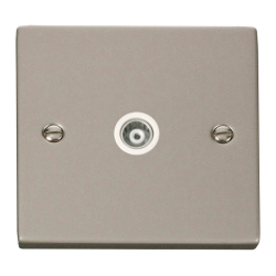 VPPN158WH Deco Single Isolated Coaxial Socket Outl