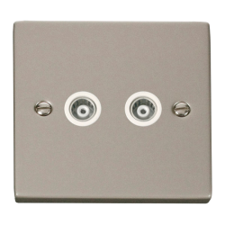 VPPN159WH Deco Twin Isolated Coaxial Socket Outlet