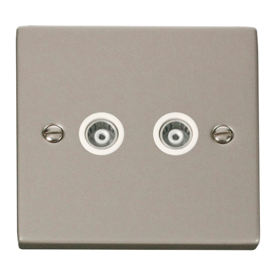 VPPN159WH Deco Twin Isolated Coaxial Socket Outlet