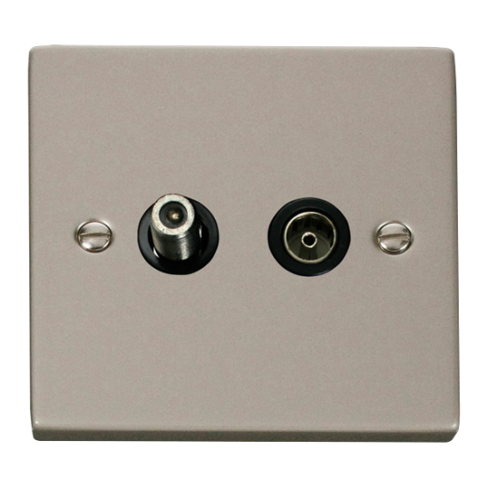 VPPN170BK Deco 1 Gang Satellite & Coaxial Socket O