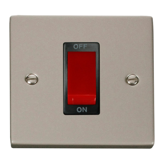 VPPN200BK Deco 1 Gang 45A DP Switch - Black