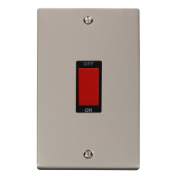VPPN202BK Deco 2 Gang 45A DP Switch - Black