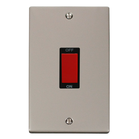 VPPN202BK Deco 2 Gang 45A DP Switch - Black