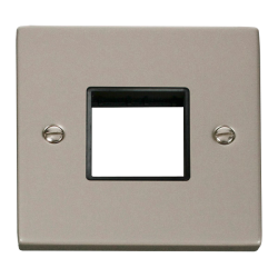 VPPN402BK Deco 1 Gang Plate Twin Aperture - Black