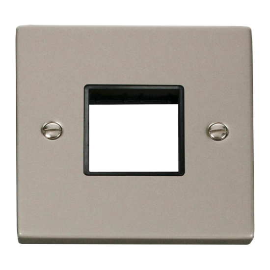 VPPN402BK Deco 1 Gang Plate Twin Aperture - Black