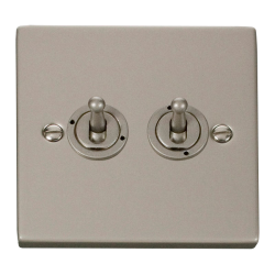 VPPN422 Deco 2 Gang 2 Way 10AX Toggle Switch