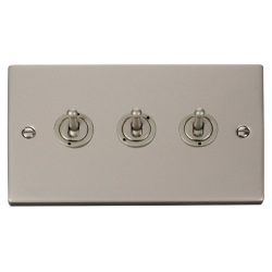 VPPN423 Deco 3 Gang 2 Way 10AX Toggle Switch