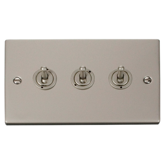 VPPN423 Deco 3 Gang 2 Way 10AX Toggle Switch