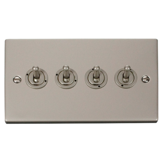 VPPN424 Deco 4 Gang 2 Way 10AX Toggle Switch